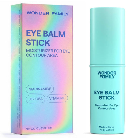 Portable Korean Under Eye Balm Stick, a sleek twist-up applicator for hydrating under-eye skin and reducing dark circles and fine lines.