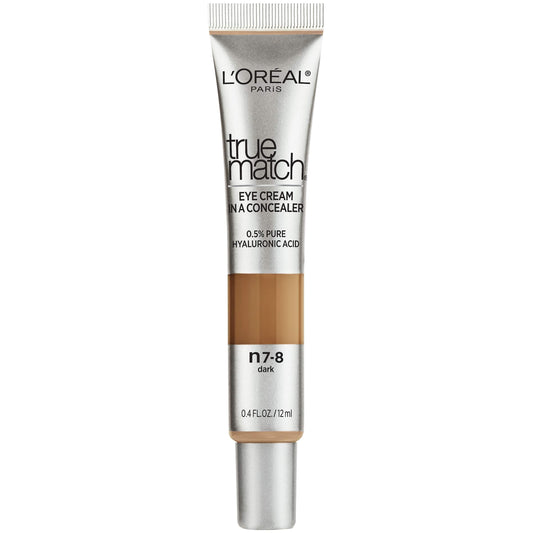 L’Oréal Paris True Match Eye Cream in a Concealer - Shade Dark N7-8 Neutral for Deep Skin Tones