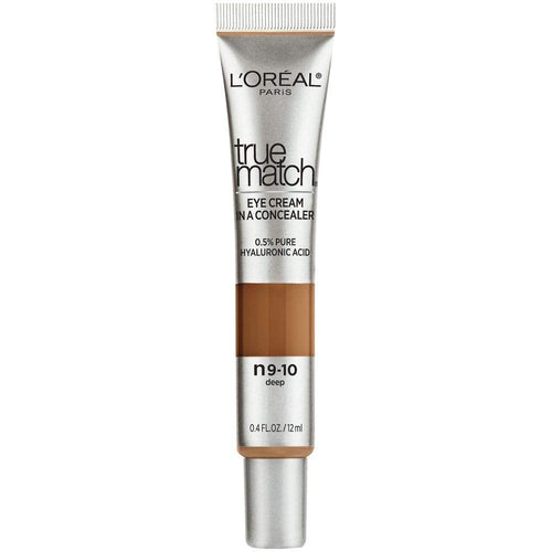 L’Oréal Paris True Match Eye Cream in a Concealer - Shade Deep N9-10 Neutral for Rich, Deep Skin Tones