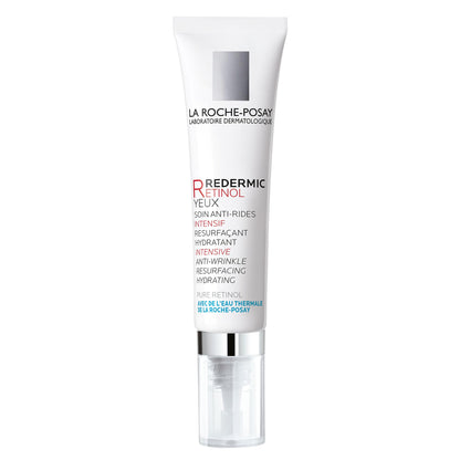 La Roche-Posay Redermic R Eyes Retinol Eye Cream tube for sensitive skin wrinkle treatment.