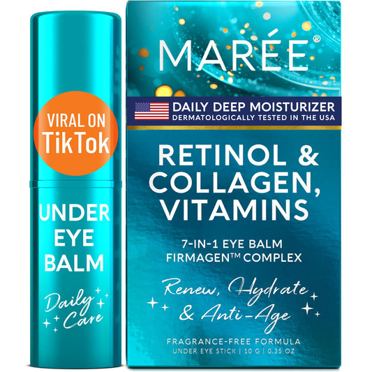 MAREE Under Eye Balm Stick with Retinol for brightening and anti-wrinkle treatment.