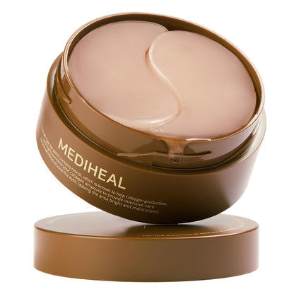 Mediheal Retinol Collagen Eye Ampoule Patch Jar - 60 Clear Hydrogel Pads with Sealing Cap and Spatula