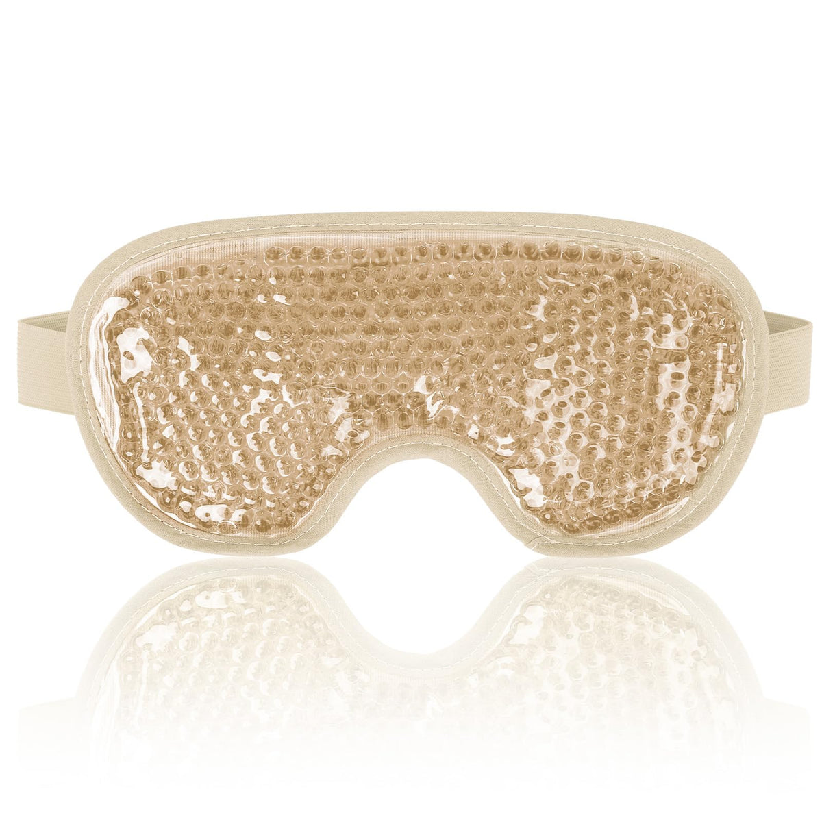 NEWGO cooling eye mask champagne cold ice pack for puffy eyes dark circles headache and stress relief