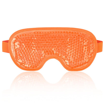 NEWGO cooling eye mask orange cold ice pack for puffy eyes dark circles headache and stress relief