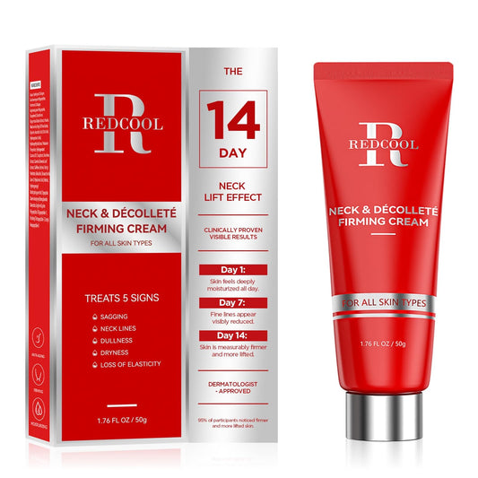 Redcool retinol neck firming cream with collagen and hyaluronic acid for tightening and lifting neck skin