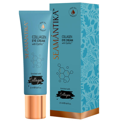 SEAMANTIKA Collagen Under Eye Cream for tightening and firming puffiness and eye bags.