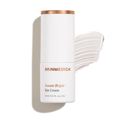 SkinMedica Instant Bright Eye Cream in its new 0.5 oz packaging, a premium medical-grade treatment for brightening and firming the eye area.