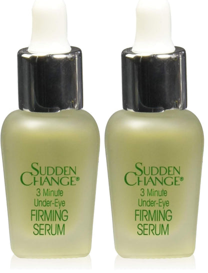 Two 0.23 oz bottles of Sudden Change Instant Under-Eye Firming Serum, the classic formula for rapid eye bag removal.