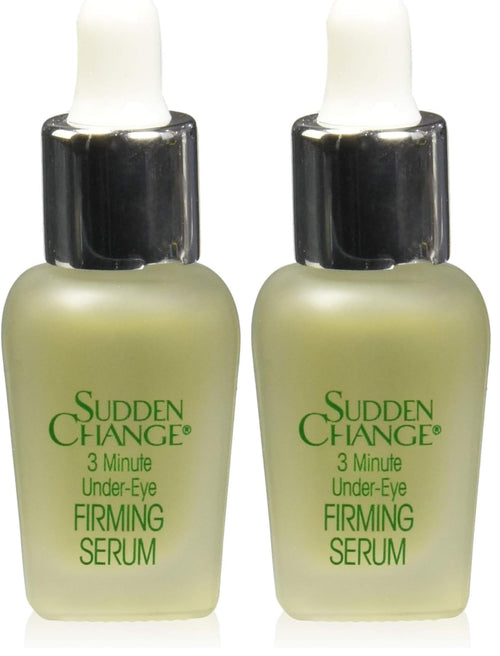 Two 0.23 oz bottles of Sudden Change Instant Under-Eye Firming Serum, the classic formula for rapid eye bag removal.