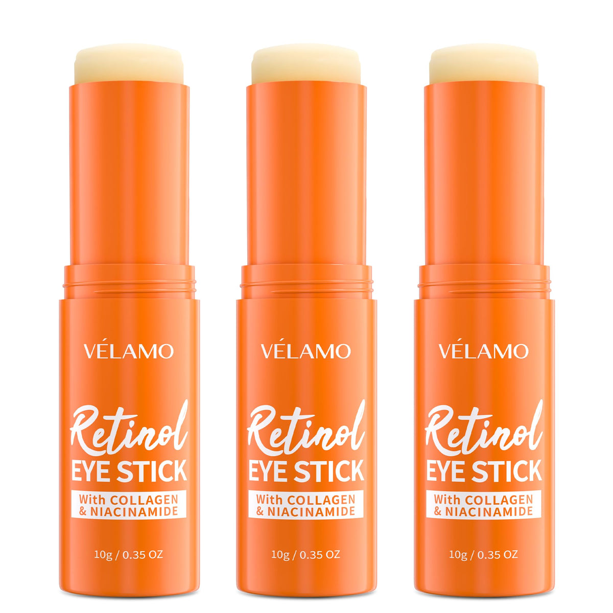 VELAMO ADVANCED Retinol Eye Stick 3-Piece Set - Korean Anti-Aging Skincare Formula