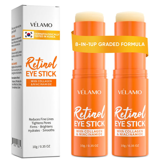 VELAMO ADVANCED Retinol Eye Stick Duo Pack - Two 10g Balm Sticks for Under Eye Treatment