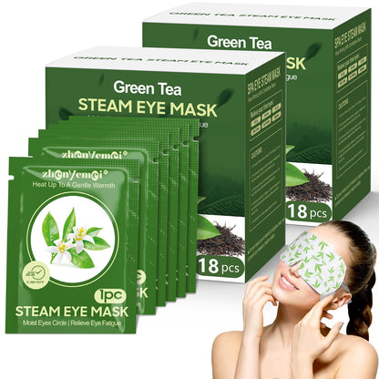 ZHENYEMEI 36-pack self-heating steam eye masks made from 6A silk cotton material for dry eye relief.