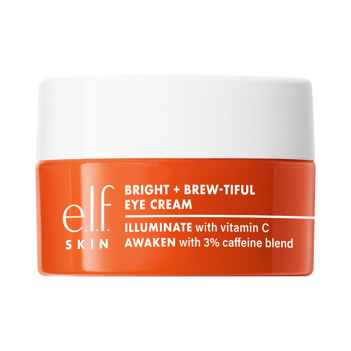 e.l.f. SKIN Bright + Brew-tiful Eye Cream Jar - Caffeine Powered Brightening Formula