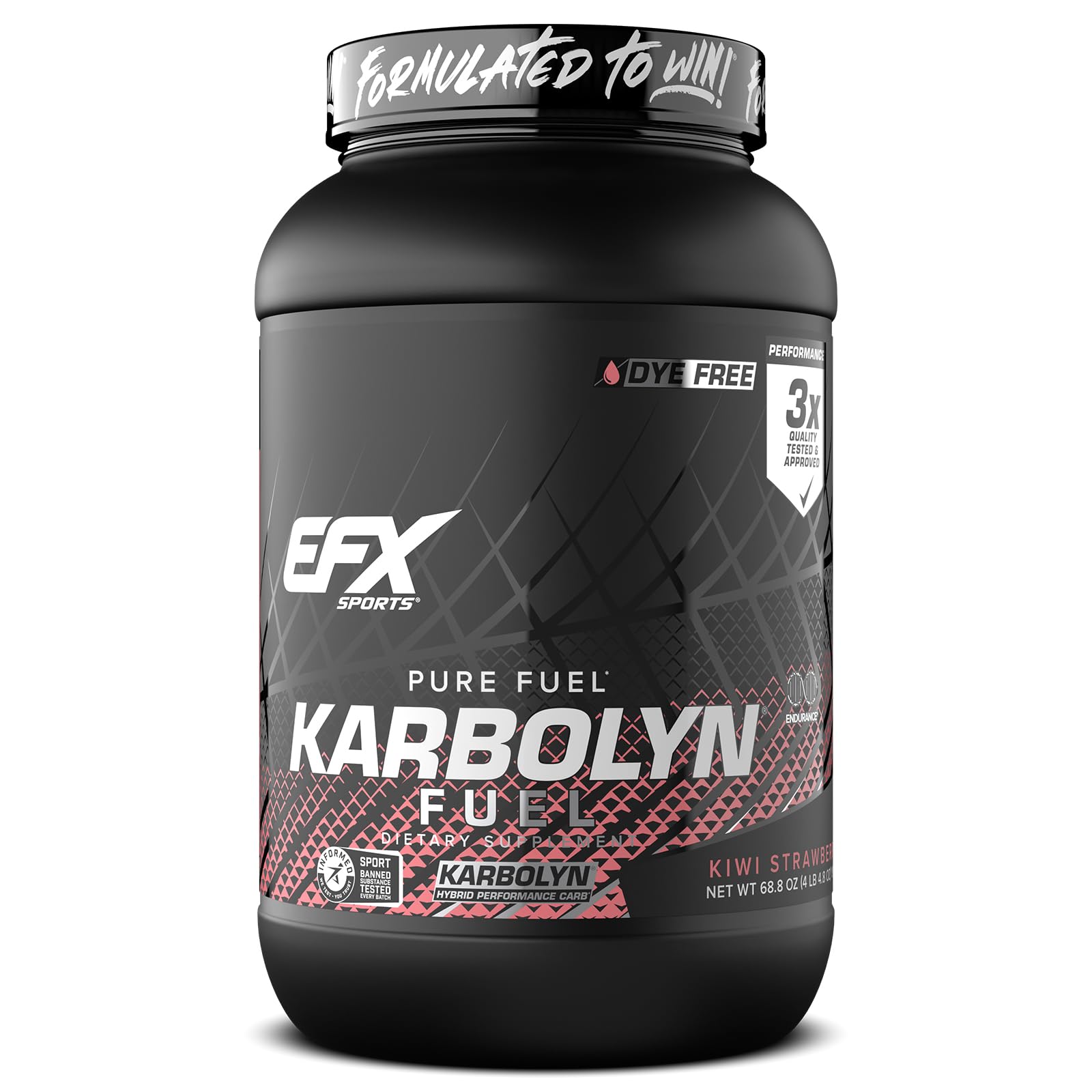 EFX Sports Karbolyn Fuel carbohydrate powder intra workout energy recovery kiwi strawberry 36 servings