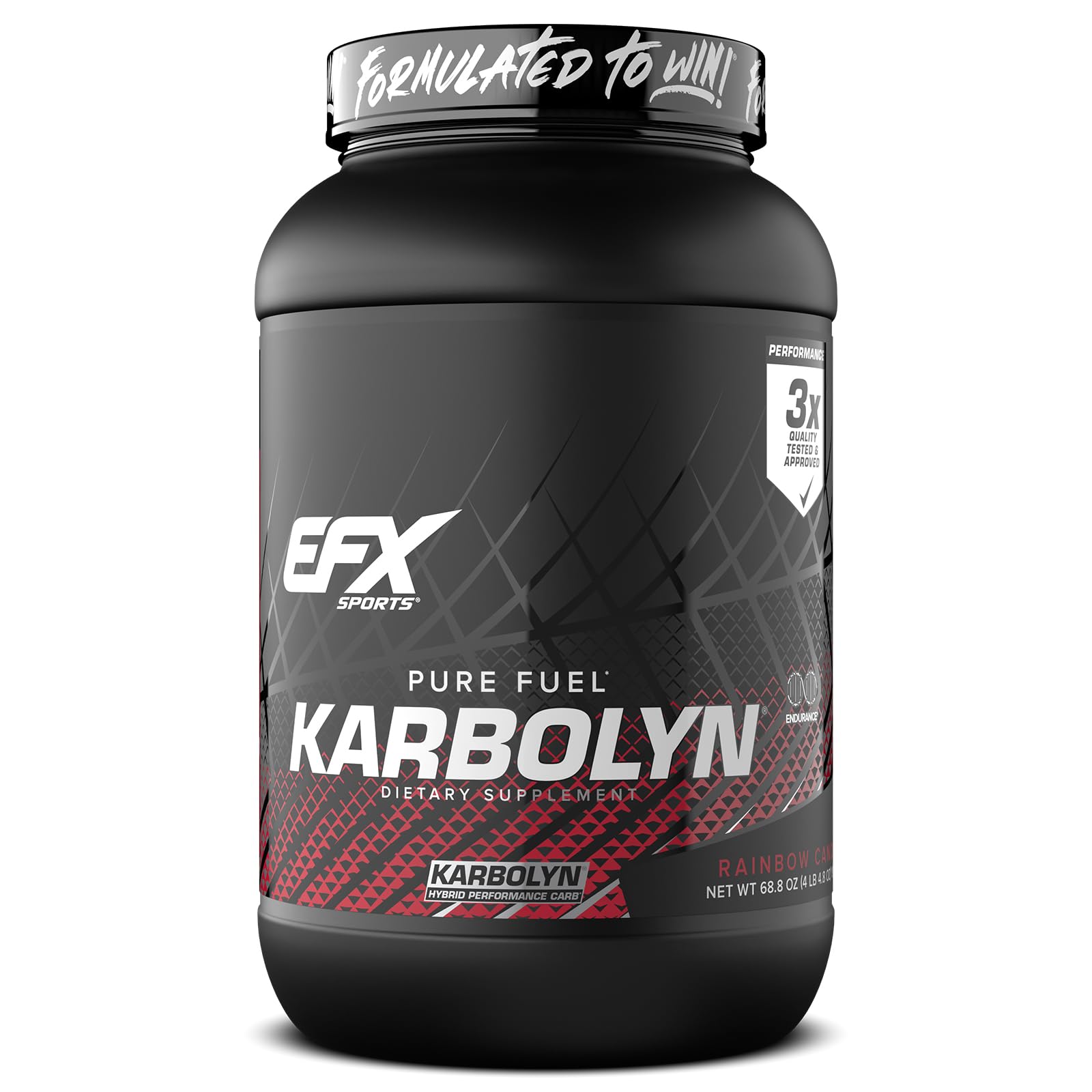 EFX Sports Karbolyn Fuel carbohydrate powder intra workout energy recovery rainbow candy 35 servings
